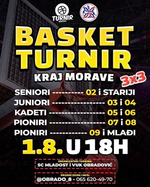 Tradicionalni turnir „Kraj Morave“ održaće se i ove godine u Čačku !!!