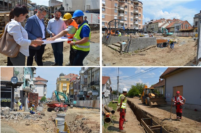 Predsednik opštine Svilajnac Predrag Milanović obišao radove na rekonstrukciji Krive čaršije i Topličine ulice