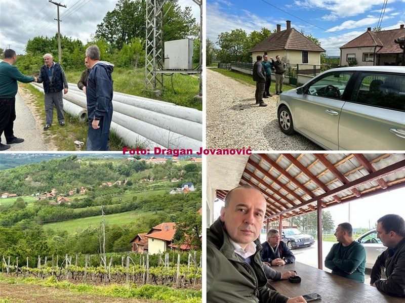 Dragan Jovanović sa direktorom eps-a ogranka za Arandjelovac i Topolu, obišao više sela u opštini Topola