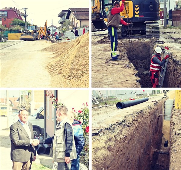 SVILAJNAC-Radovi na rekonstrukciji Bisićeve ulice u punom su jeku, a trenutno je u toku kopanje i izrada kišne kanalizacije