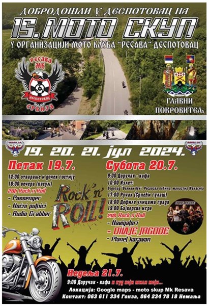 U Despotovcu se uskoro održava 15. Moto skup MK „Resava“ iz Despotovca