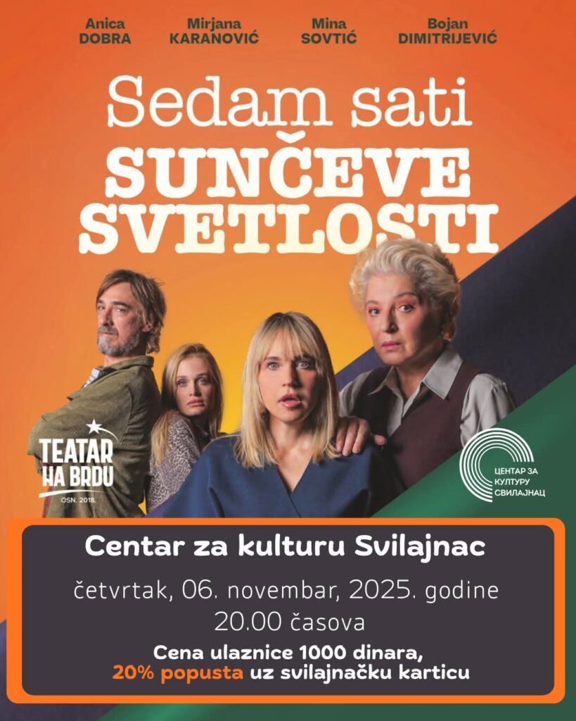 Sedam sati sunčeve svetlosti-Pozorišni dogadjaj godine u Svilajncu