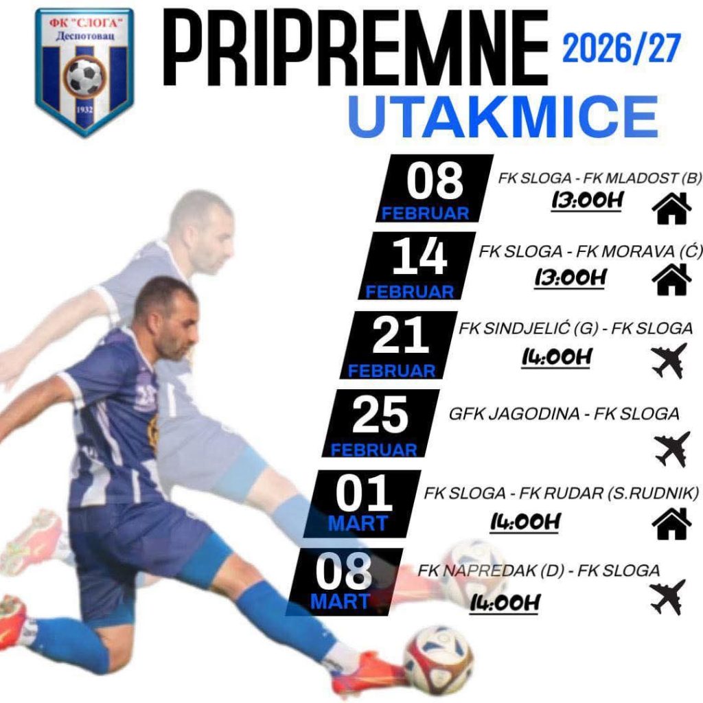 Sa pripremama za prolećni deo prvenstva Zone Zapad FS Ris Srbije otpočeli fudbaleri Sloge iz Despotovca-Jesenji prvak upalio motore, ugovoreno šest utakmica