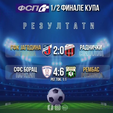 Odigrane utakmice 1/2 finala Kupa FS PO Jagodina
