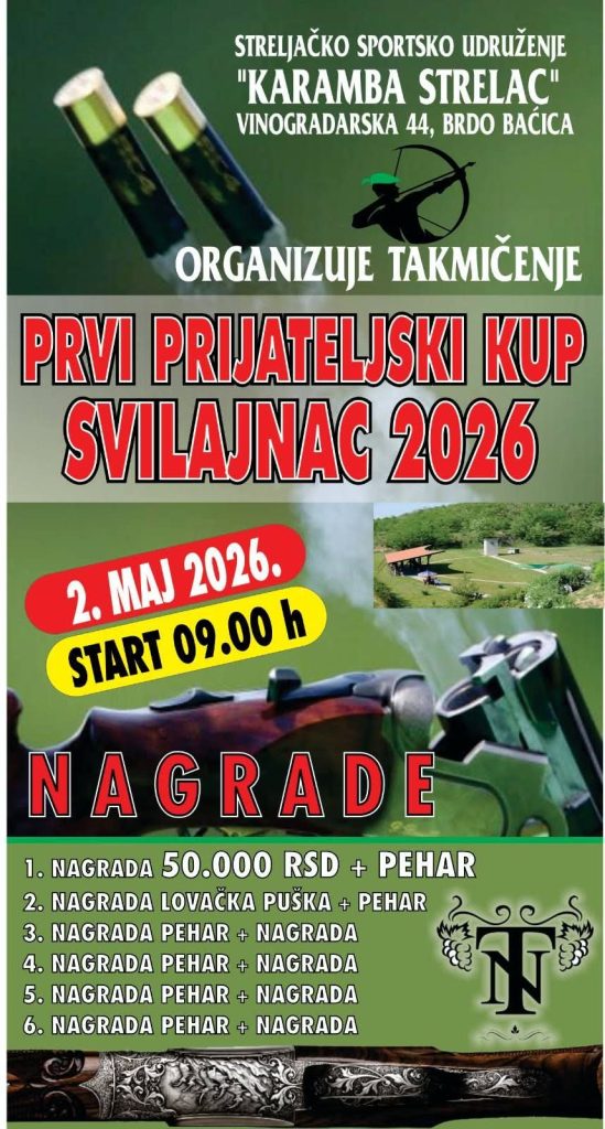 Prvi prijateljski kup “Svilajnac 2026″u gađanju glinenih golubova
