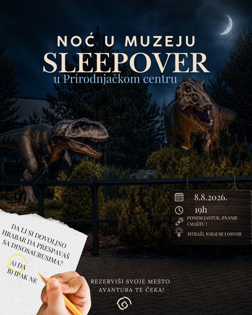 Noć u Muzeju Sleepover u Prirodnjačkom centru u Svilajncu